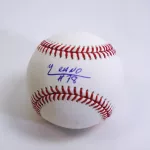 Yennier Canó signed baseball.