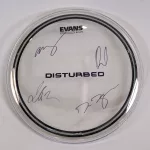 Disturbed signed drumhead.