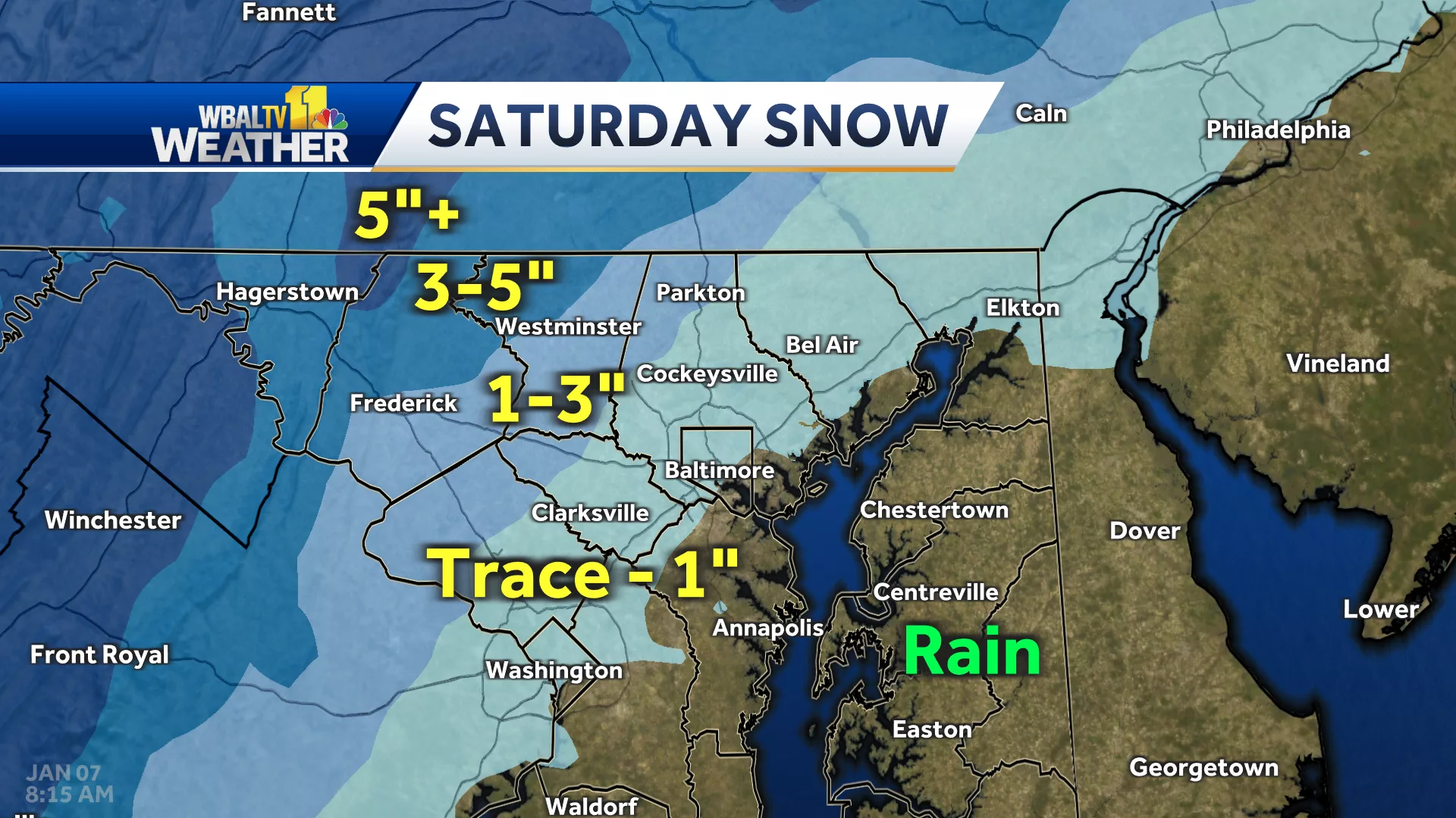 Winter storm to start as snow before changing to rain in Maryland