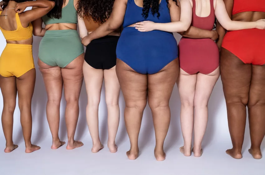 rear-view-of-a-diverse-females-together-in-underwear