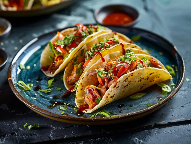 healthy-tacos-in-modrn-ceramic-bowl-on-dark-slate-table