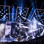 AC/DC Perform In Gelsenkirchen: GELSENKIRCHEN, GERMANY - MAY 17: Singer Brian Johnson of the band AC/DC perform live on stage during a concert at Arena AufSchalke on May 17, 2024 in Gelsenkirchen, Germany.(Photo by Gina Wetzler/Redferns)