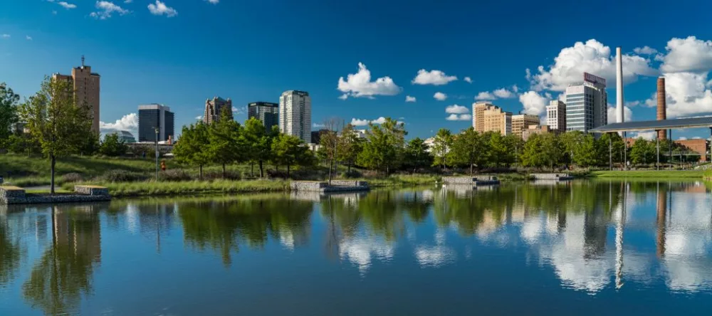 pond-reflection-view-of-birmingham-skyline-in-alabama