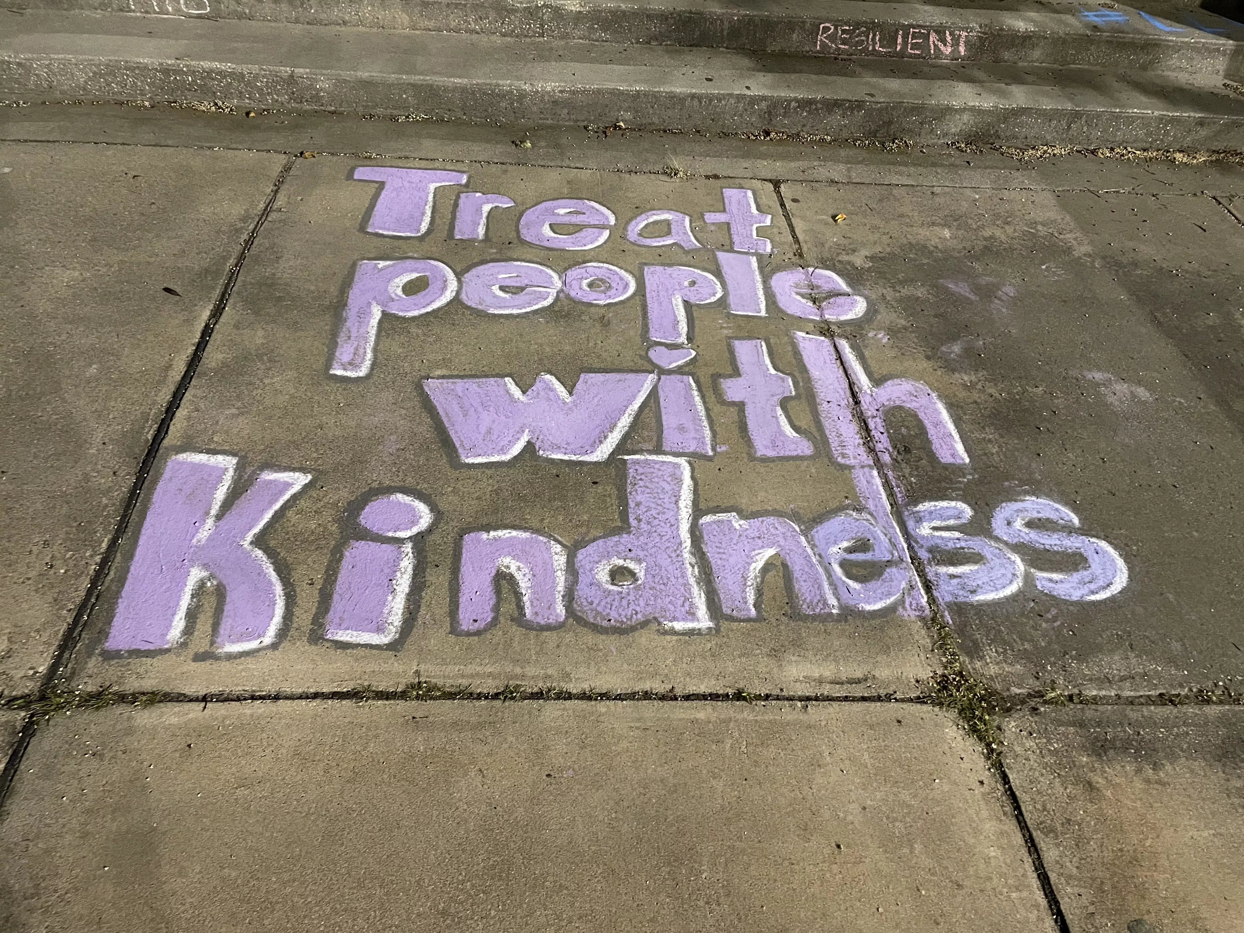 Joppatowne High School Community and Student Chalk Drawings, Memorial (Image Credit: Scott Wykoff - WBAL NewsRadio)