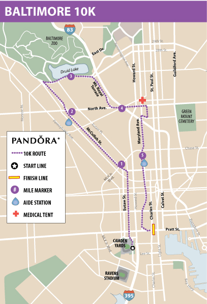 baltimore city marathon 10K course