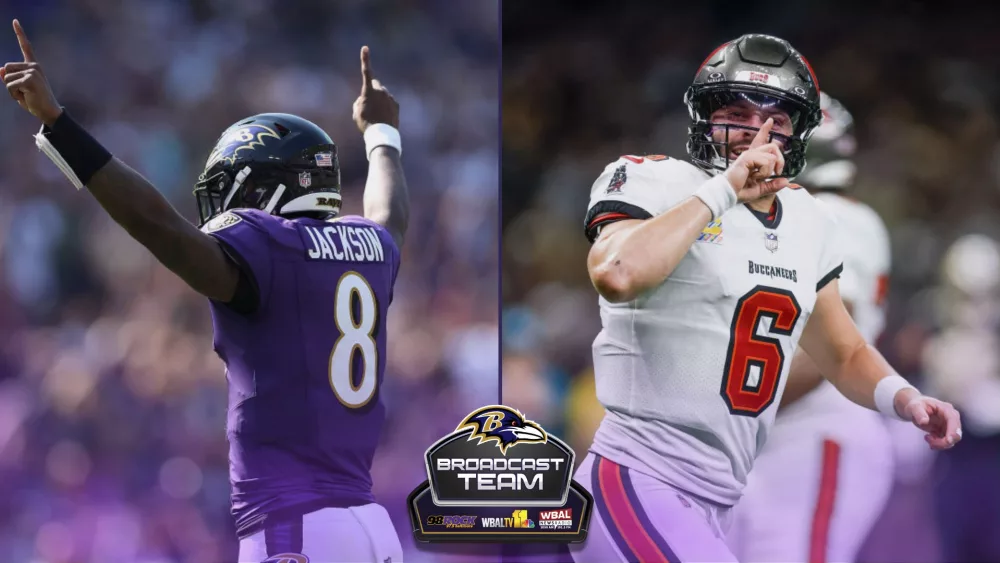 Ravens vs Buccaneers Monday Night Football matchup with 98 Rock