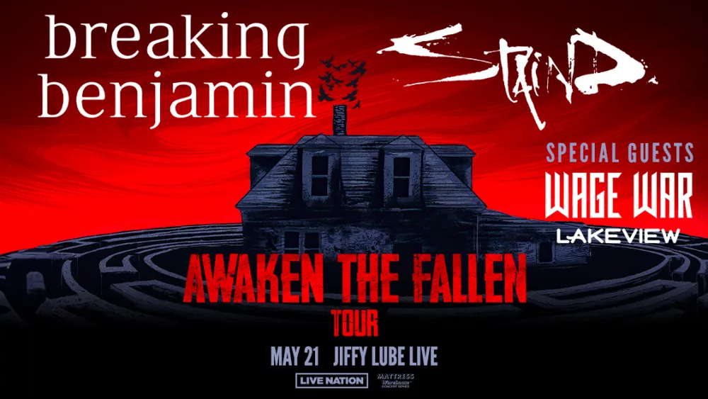 Breaking Benjamin, Staind to perform at Jiffy Lube Live