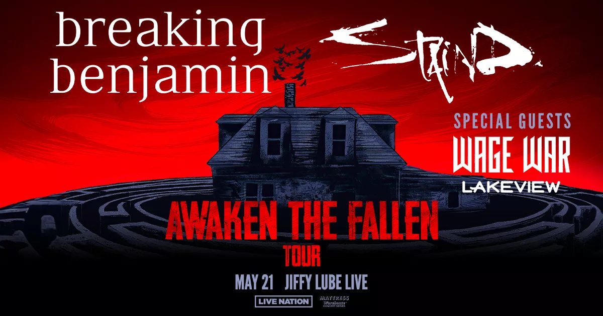 Breaking Benjamin, Staind to perform at Jiffy Lube Live