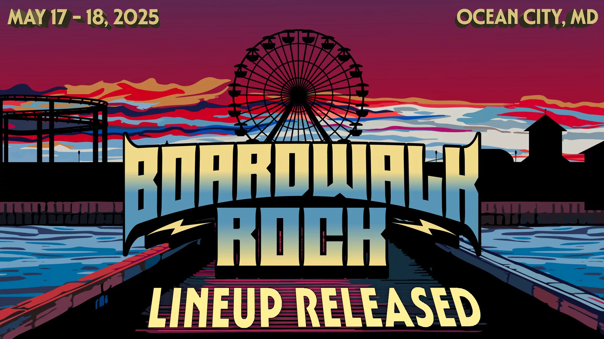 boardwalk rock ocean city 2025 rock festival lineup released