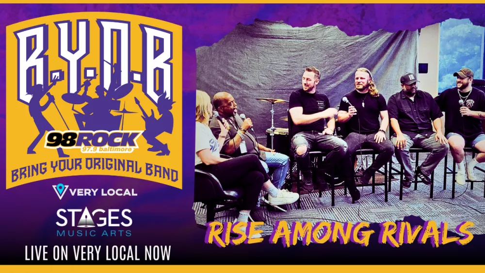 about 'rise among riva;s' 98 rocks BYOB Featured artist for July 2024