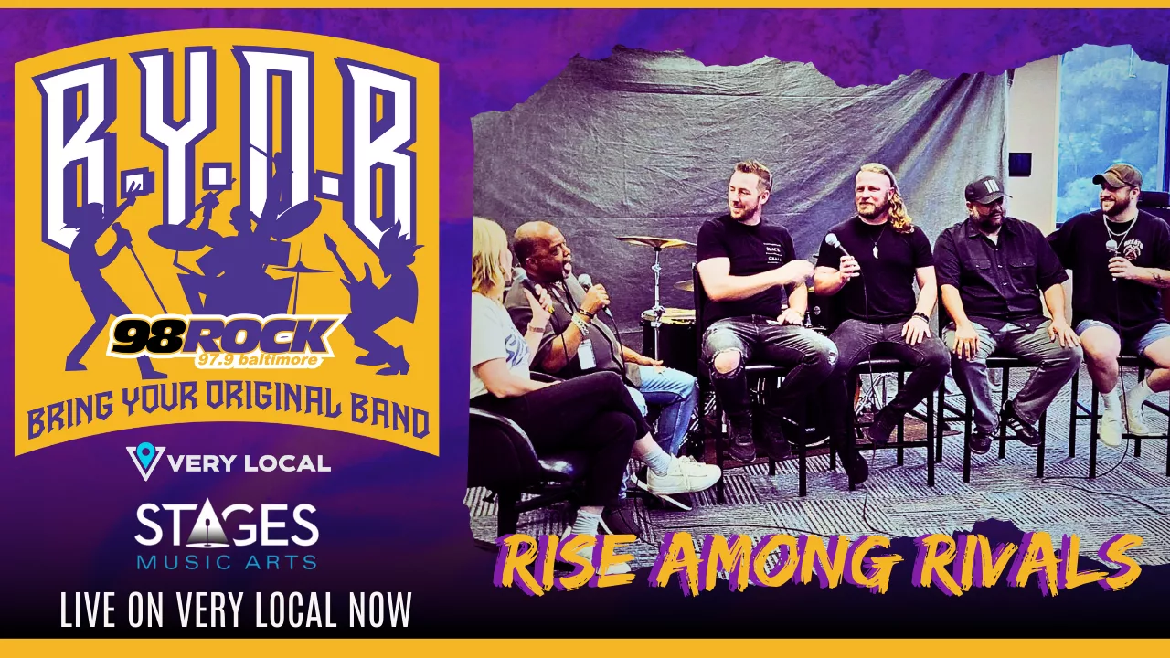 about 'rise among riva;s' 98 rocks BYOB Featured artist for July 2024