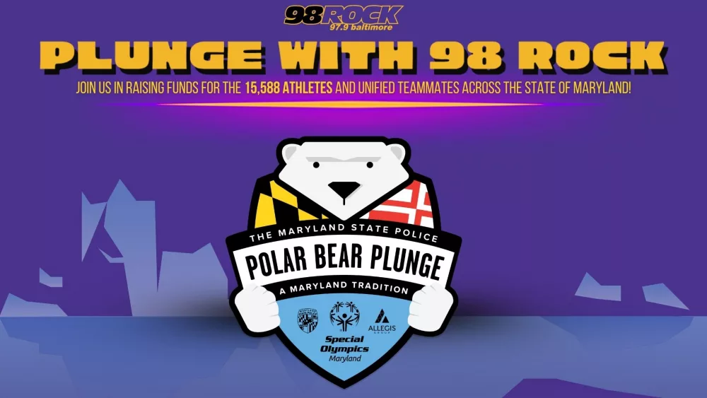 polar bear plunge with 98 rock baltimroe 2025