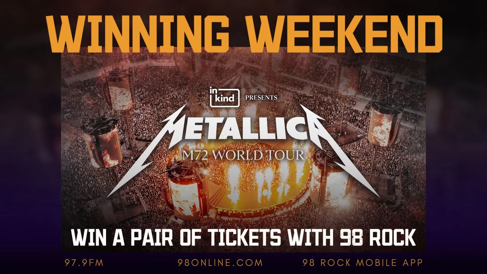 METALLICA 98 rock valentines day giveaway