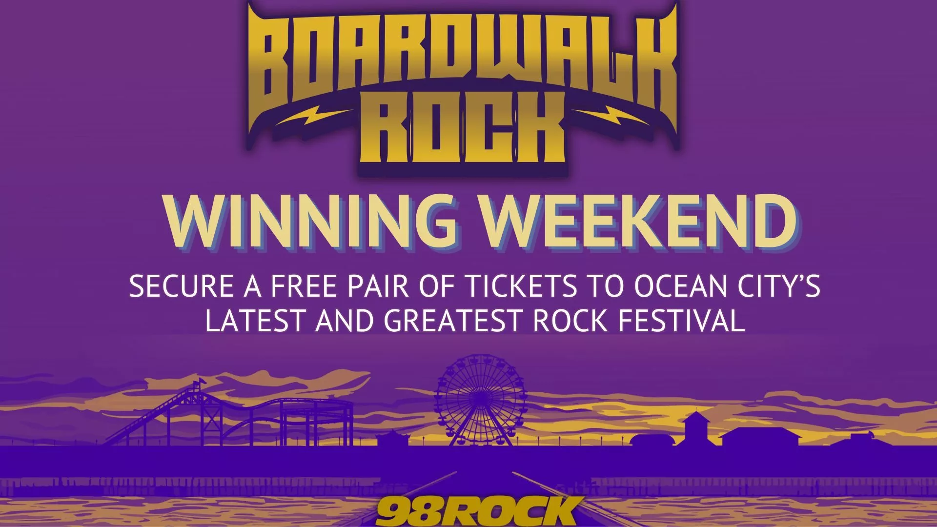 98 rock boardwalk rock winning weekend