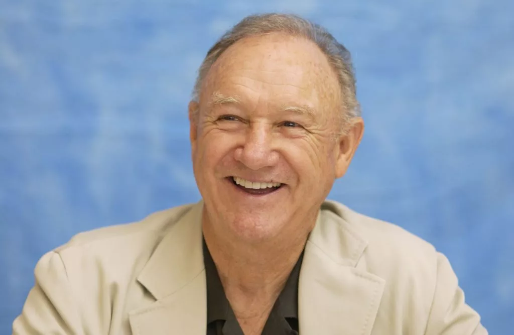 Gene Hackman during Runaway Jury Press Conference with Dustin Hoffman, Gene Hackman, John Cusack and Rachel Weisz at Wyndham Hotel in New Orleans, Louisiana, United States. (Photo by Vera Anderson/WireImage)