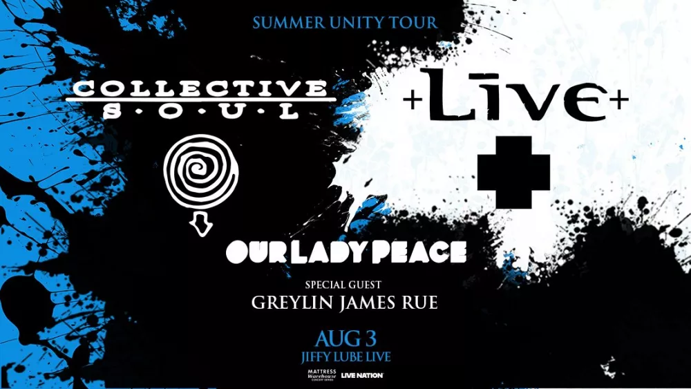 Summer Unity Tour: Collective Soul, +LIVE+, Our Lady Peace with Special Guest Greylan James