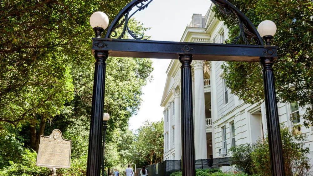 athens-georgia-university-of-georgia-school-campus-north-campus-quad-wrought-iron-entrance-gate