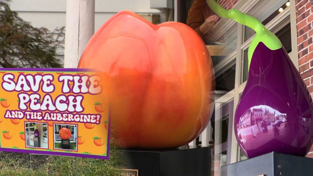 Eggplant, giant peach sprouting controversy in Maryland town | 98