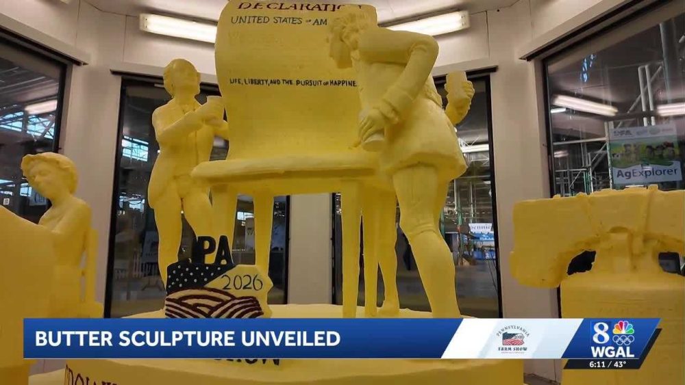 BUTTER THAN EVER?: Pennsylvania Farm Show’s butter sculpture honors America’s 250th anniversary