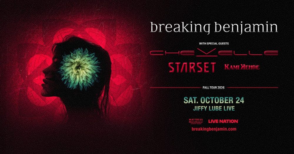 TICKET THURSDAY: Score two free tickets to Breaking Benjamin at Jiffy Lube Live