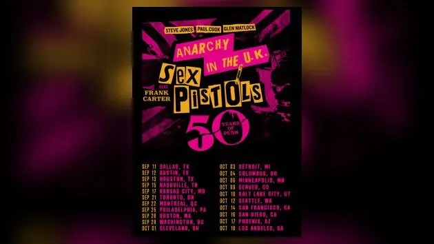 TheSexPistols 新聞 Sex Pistols featuring Frank Carter announce rescheduled US tour