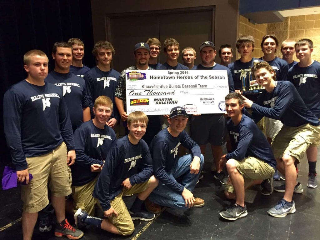 The Knoxville Blue Bullets Baseball Team Win Hometown Heroes Of The