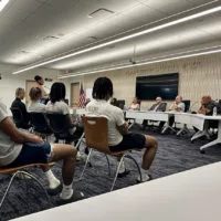The District 205 Board of Education took no action on the future employment of Galesburg High School’ school safety officer and Head Football Coach Derrek Blackwell after a nearly two-hour closed session meeting Wednesday night.