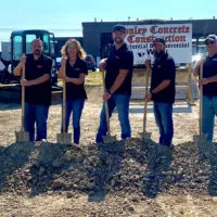 Conley Concrete & Construction recently broke ground on its new company offices and shop. The 12^000 square foot facility will be located at the intersection of Lacon Drive and Illinois Route 41^ next to the Galesburg UPS Distribution Center.