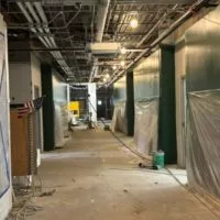 A look down a hallway during construction of the new Abingdon-Avon Middle School^ in the former Avon High School Building. (Abingdon-Avon School District via Facebook)