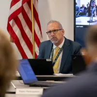 Illinois Superintendent of Education Tony Sanders is pictured at an Illinois State Board of Education meeting in Chicago last year.