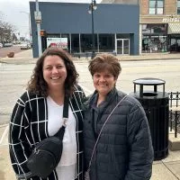 Co-owner Candace D’Agnolo^ left^ and facility director Stephanie Hall with the new “Dante & Dory’s: A Pet Destination” that will be located at 354 E. Main St. in Galesburg.