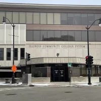 The Illinois Community College System headquarters is pictured in downtown Springfield. (Capitol News Illinois photo by Andrew Campbell)