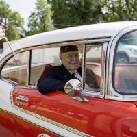 The 2025 Galesburg Memorial Day Parade was Monday^ May 26 in Downtown Galesburg. Pictured is veteran Pat Godsil.
