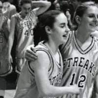 Former Silver Streaks Molly Watson^ left^ and Sara Wood.