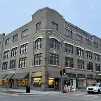 he Weinberg Arcade building at the corner of Prairie and Main streets in downtown Galesburg on Friday afternoon^ Jan. 2^ 2026^ after North Prairie Street reopened following facade repairs (WGIL photo)