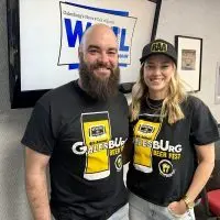 Blake^ left^ and Lindsay Benedict of Reserve Artisan Ales at WGIL — 4th Annual G-ALES-Burg Beer Fest^ Galesburg^ IL^ April 2026