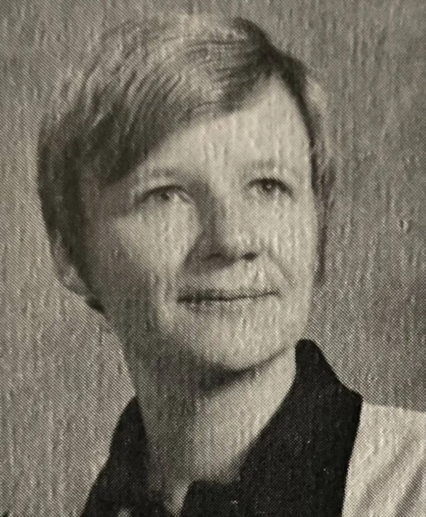 Alt text: Sally Rynott yearbook portrait from the 1981 Galesburg High School Reflector