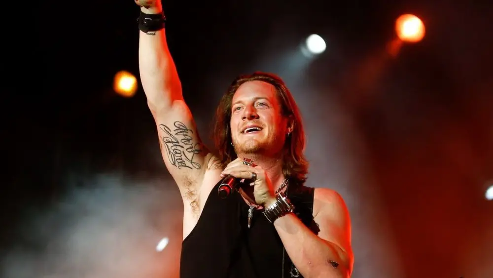 Tyler Hubbard performs at the 2nd Annual Academy of Country Music (ACM) Party For A Cause Festival - "Outnumber Hunger Live!" at The LINQ in Las Vegas^ Nevada. LAS VEGAS-APR 4