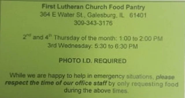 First Lutheran Church Food Pantry – 105.3 KFM