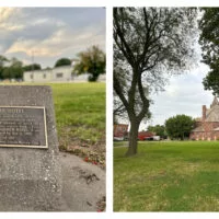 Sites of the former Broadview Hotel^ left^ and Harrington Home.