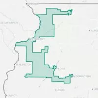 Illinois’ 17th Congressional District. (Capitol News Illinois illustration^ Created with Datawrapper^ base map copyright OpenStreetMap.)