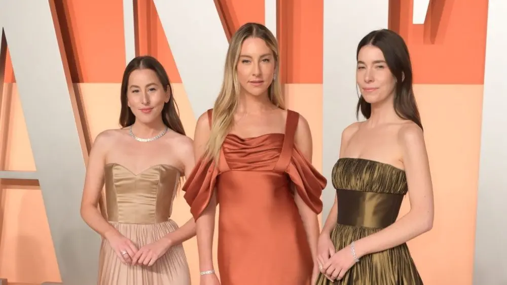 HAIM -- Alana Haim^ Este Haim and Danielle Haim -- at the Vanity Fair Party in Los Angeles^ CA. MAR 2^ 2025