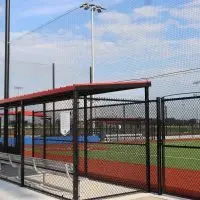 Current concrete dugout at Jimmy Isaacson ball diamond in H.T. Custer Park^ Galesburg – proposed replacement with new steel-framed dugouts for better ventilation.