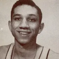 Portrait of Al Williams from the 1957 Galesburg High School Silver Streaks basketball team