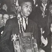 Vintage photo of Dale Kelley^ Galesburg High School basketball player from the 1966 Silver Streaks team