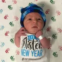 A huge congratulations to our New Year’s baby born at OSF St. Mary Medical Center! Welcome to the world^ Riley Lantau💙 🗓 Born: January 1^ 2026