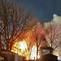 Intense flames and smoke from Galesburg residential fire