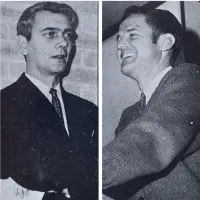 Joe Patterson^ left^ and Hal Devore^ right^ Galesburg High School American Studies teachers from the 1970s.