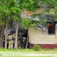 Galesburg Fire Department responding to structure fire at 578 Holton Street on May 12^ 2026