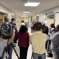 OSF St. Mary Medical Center emergency department expansion ribbon cutting and blessing ceremony^ Galesburg^ Illinois^ May 19^ 2026